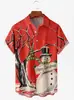 Camiseta Nueva de Navidad Transfronteriza Serie Navideña Impresión 3D Amazon Aliexpress Camisa de Manga Corta para Hombre