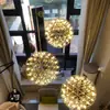 Lámpara de araña tipo bola de chispas raimond villa moooi holandesa sala de estar de concepto abierto escalera de loft dúplex lámpara de araña de comedor