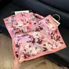 Lenço de Seda 70 Quadrado Estilo Coreano Moda Versátil Profissional Seda Artificial Pequeno Lenço de Pescoço Retrô Estampado de Bolinhas Lenço de Seda para Mulheres