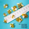 Accesorios de resina con forma de abeja de dibujos animados, horquilla para el pelo para niños, material de joyería, crema, pegamento, funda para teléfono móvil, bonito parche