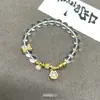 Pulsera de Cristal Blanco Natural, Pulsera de Citrino, Pulsera Chapada en Cobre Oro de 24 Quilates, Pulsera de Moda Little Red Book