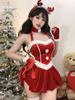 Disfraz de Navidad Damila vestido de terciopelo para mujer puro deseo sexy ancla femenina disfraz de actuación disfraz de escenario de Halloween