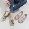 Zapatos de Tela Old Beijing 2026 para Mujer, Primavera Suela Blanda Antideslizantes Slip-On Cómodos Zapatos de Madre, Estilo Étnico Casual Zapatos de Pescador