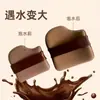 Pó Compacto de Biscoito de Chocolate para Fixar Maquiagem, Pó Fácil de Aplicar, Corretivo de Maquiagem de Uso Duplo Úmido e Seco