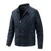 Otoño e invierno 2023 ropa ligera de algodón para hombre abrigo casual con cuello de diamante moda chaqueta acolchada de algodón moda para hombre de comercio exterior