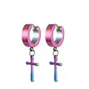 Moda Popular Coreana Pendientes de Aro Pinzas para Orejas Hebillas de Oreja Pendientes Joyería de Acero Inoxidable Fabricantes Mayorista