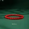 Pulseira de Ágata Vermelha Natural Anel de Pigmento Puro Contas Multiespecificação Unissex Atacado Ponto Ágata Vermelha Anel Único