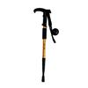 Muletas de Mango Curvo, Bastones de Trekking de Aleación de Aluminio de Alta Resistencia, Bastón de Senderismo para Ancianos para Exterior de Cuatro Secciones con Mango Recto
