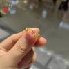 Novo chinês Fengyan anel de cobre de alta qualidade banhado a ouro anel retro estilo palácio rosa diamante presente jóias jóias femininas