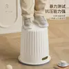 Cubo de basura para baño, cocina, inodoro, gran capacidad, cubo de basura con aro de presión, papelera de plástico, reciclable, almacenamiento, uso doméstico