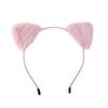 Versão coreana de faixa de cabelo de pelúcia Dilraba com orelhas de gato de pele de coelho fofas, faixa de cabelo com fivela de cabeça infantil, acessórios de cabelo atacado