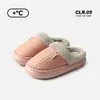 Pantuflas de Algodón para Mujer Otoño/Invierno 2026 para Uso en Exteriores en Invierno, Antideslizantes, Anticaídas, Cómodas, Zapatos de Algodón Cálidos para Pareja, Zapatos Peludos