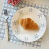 Plato de Estrella de Mar Plato de Cerámica Ins Alto Valor Estético Plato de Cena Plato para Pastel Postre Fruta Plato para Pasta Plato para Comida Occidental Plato Redondo Plato para Platos
