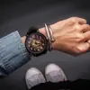 Reloj de pareja para hombre y mujer un par de moda coreana para estudiantes esfera grande casual blanco y negro estilo Harajuku personalidad creativa retro