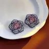 Brincos de Tarraxa Camélia Artesanais Pesados Vintage Brincos Elegantes Retrô Franceses Brincos de Nicho de Alta Qualidade Atacado