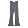 Pantalones de traje ajustados y elásticos de cintura alta de estilo europeo y americano para mujer, nuevos pantalones acampanados con drapeado adelgazante de otoño 2023