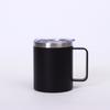 Taza de acero inoxidable 304 de 12 oz con doble capa de vacío y asa para coche, termo con logotipo impreso.