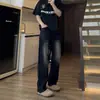 Jeans Lavados Rasgados Cleanfit para Hombre, Estilo Primavera Americana High Street, Pantalones de Pierna Ancha Ajustados