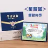 Certificado de Graduación Creativo de Jardín de Infancia de Cuero Rojo y Azul Se Puede Colocar en la Mesa con Fotos de 8 Pulgadas, Páginas Interiores Personalizadas e Impreso Zxwh