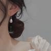 Aretes Colgantes de Plata Esterlina S925 con Imitación de Perla Shijia para Mujer, Retro Francés, Largos, Lujo Accesible, Diseño Nicho, Ganchos para Oreja
