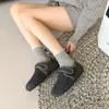 Zapatos de Algodón Peludo Cálidos Estilo Coreano con Velcro para Mujer 2025 Otoño e Invierno Nuevos Planos de Suela Casuales y Cómodos con Forro de Felpa Zapatos tipo Birkenstock