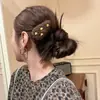 Pinza para el pelo de felpa con bloqueo de color amarillo en forma de corazón, estilo coreano, dulce y linda, para otoño e invierno, para mujeres, pinza para flequillo, pasador, accesorio para el pelo Melard