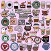 Broches Coleção Série Café Transfronteiriço Inglês Europeu e Americano Terno Insígnia de Metal Acessórios de Vestuário Combina com Tudo Bebida Chá com Leite