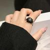 Anillo de martillo brillante transfronterizo de Amazon para mujer, sentido metálico, moda, alta gama, simple, irregular, anillo para el dedo, venta al por mayor