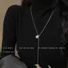 Gargantilla Choker con Cadena de Perlas Estilo Francés para Mujer, Cadena Clavicular de Lujo Ligero de Nicho de Gama Alta, Cadena para Suéter de Joyería Popular al por Mayor