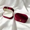 Xuhui Terciopelo Perla al por Mayor Tela Flocada Caja de Joyería Par de Anillos Aretes Aretes Joyería Embalaje para Boda Caja de Joyería