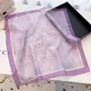 Bufanda de Seda Artística Pequeña Cuadrada para Mujer, Color Azul y Blanco Porcelana Liso Elegante, Estampado de Flor de Anacardo, Mezcla de Algodón y Lino, Para Primavera y Verano, Bufanda Cálida para Proteger el Cuello