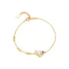 Colar Dourado Lua e Estrelas para Mulheres Prata Esterlina S925 Nicho Alto Padrão Pingente de Estrela e Lua Cravejado com Diamantes Colar Clavícula