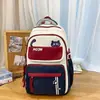 Mochila casual leve de grande capacidade 2026 estilo coreano ins alto valor estilo universitário mochila color block