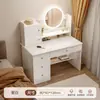 Tocador para Dormitorio, Modelo Nuevo Simple y Moderno 2026, Lujo Ligero con Sensación de Alta Gama, Tocador de Maquillaje para Dormitorio Principal, Escritorio y Gabinete de Almacenamiento Todo en Uno
