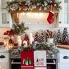 Toalha de Prato de Cozinha Popular de Natal Xiyin Temu Transfronteiriça Boneco de Neve de Natal Toalha Absorvente de Mesa de Jantar Decoração de Feriado