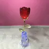 Regalo de San Valentín Adornos de Rosa de Cristal para Novia y Esposa Artesanías Románticas de Cristal Regalo de Cumpleaños