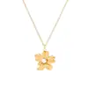 2026 Nuevo Estilo Ins Colgante Simple de Flor Collar de Personalidad para Mujer Temperamento Retro Metal Pétalo Gargantilla