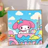 Pintura de Diamantes para Niños Kuromi Hecho a Mano DIY Pintura de Pegatinas de Diamantes Sanrio Pintura de Diamantes con Diamantes Completos 5D Tamaño Pequeño