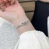 Pulsera de Encaje Estilo Coreano de Plata de Ley S925 para Mujer, Diseño de Nicho, Sensación de Alta Gama, Pulsera de Candado de Moda Trendy Ins Popular
