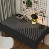 Toalha de mesa simples com textura preta e branca, toalha para dormitório estudantil, toalha para livro de estudo, toalha de mesa decorativa, toalha de mesa de jantar, toalha de mesa descartável para mesa de centro