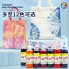 Kit de material DIY tie-dye tinta tie-dye para jardim de infância bolsa de lona tie-dye para crianças elástico de cabelo chapéu conjunto de ferramentas