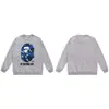 Suministro al por mayor de sudadera con cuello redondo de peso pesado de marca de moda de comercio exterior BAPE cabeza de mono, chaqueta de manga larga de tiburón, 13 sudaderas para hombre
