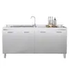 Armários de Cozinha Inox 304 Tudo-em-Um Fogão Simples Armário de Armazenamento Integrado Apartamento Pequeno Doméstico
