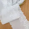 Renda Bordada Computadorizada Código de Barras Algodão Penteado Decoração Infantil Fábrica Renda de Linha de Algodão Solúvel em Água