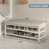 Banqueta para zapatos, Taburete para cambiarse los zapatos, Zapatero, Taburete de hierro para el hogar con cojín de bolsa suave de cuero, Banqueta larga para la entrada, Almacenamiento de lujo accesible, Nuevo estilo