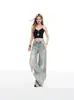 Jeans anchos rotos para mujer, nuevo estilo verano 2026, de tiro alto, fluidos, holgados, versátiles, pantalones rectos desgastados de moda