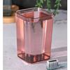 Copo de Lavagem Quadrado de Plástico Transparente para Uso Doméstico Estilo Luxo Leve Copo Simples para Enxaguante Bucal para Estudantes e Casais Atacado