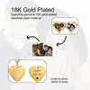Colgante Liso con Forma de Corazón de Acero Inoxidable 316L Que Se Puede Abrir para Guardar Cajas para Fotos de Transferencia Térmica, Joyería de Collar Transfronteriza Europea y Americana para Mujeres