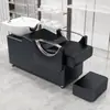 Cama para Lavar el Cabello de Salón de Peluquería Estilo Celebridad de Internet Semi-Reclinable Lavabo Profundo Cama para Lavar el Cabello Salón de Peluquería Cama para Enjuagar Cama para Cuidado y Crecimiento del Cabello