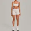 Conjunto de Pantalones Cortos Deportivos Transfronterizos Ajustados Cintura Alta Correr Fitness Yoga Sujetador Pantalones Cortos Conjunto de Dos Piezas 3599+5610